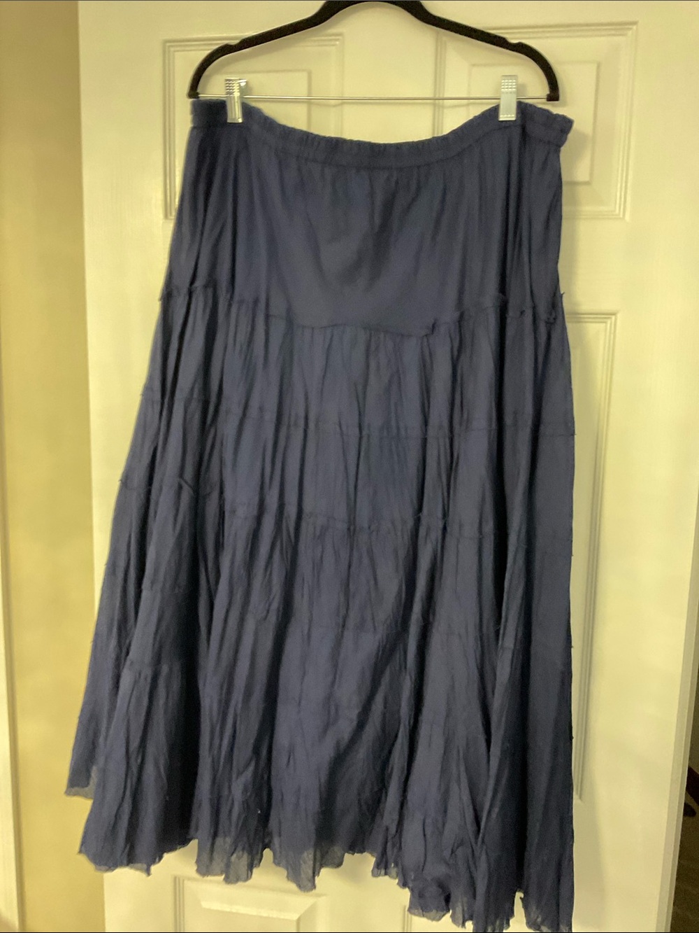 Reba Navy Tiered Maxi Skirt - Picture 2 of 2